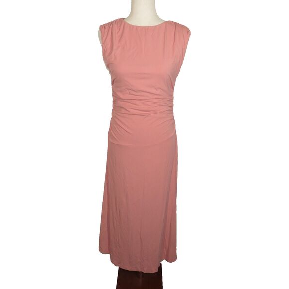 OGL  Eco-SkinKiss Breezy Cooling Side Ruched Maxi Dress In Sahara Size Large - Picture 13 of 16